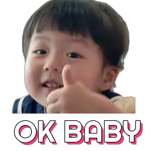 sticker WhatsApp animasi "OK BABY" oleh @soulblade