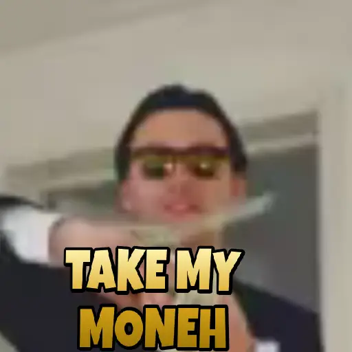 sticker WhatsApp animasi "TAKE MY MONEH" oleh @soulblade