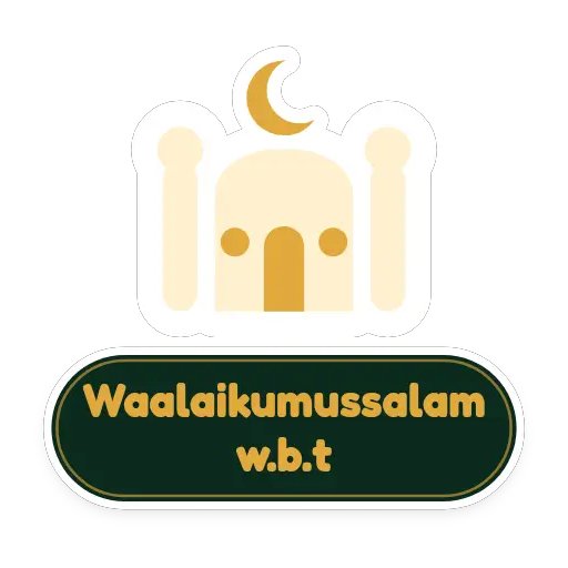 sticker WhatsApp animasi "Waalaikumussalam w.b.t" oleh @soulblade