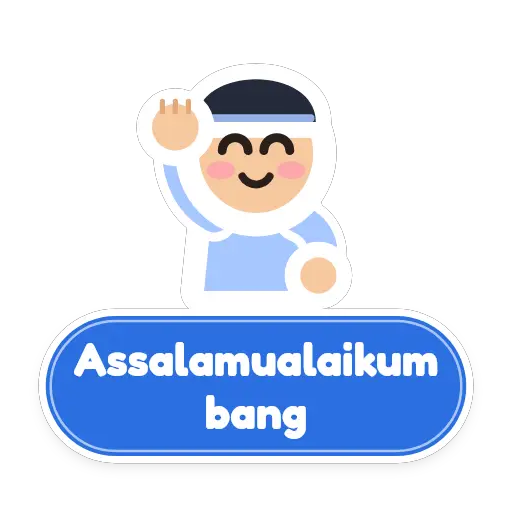 sticker WhatsApp animasi "Assalamualaikum bang" oleh @soulblade