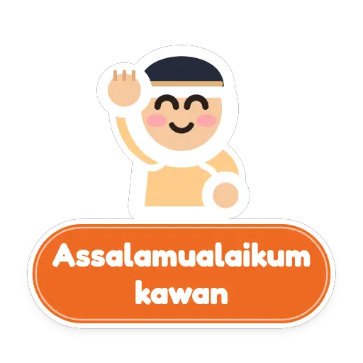 sticker WhatsApp animasi "Assalamualaikum kawan" oleh @soulblade