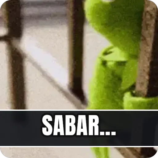 sticker WhatsApp animasi "Sabar..." oleh @soulblade