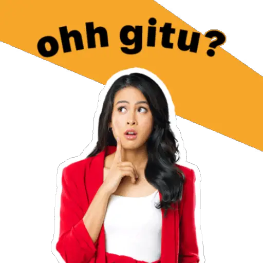 sticker WhatsApp animasi "Oh Gitu" oleh @soulblade