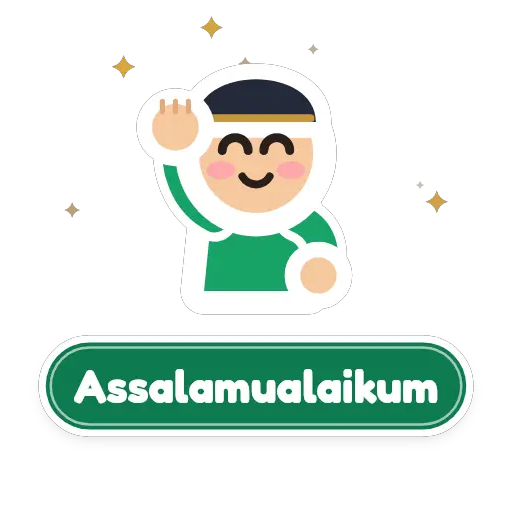 sticker WhatsApp animasi "Assalamualaikum" oleh @soulblade