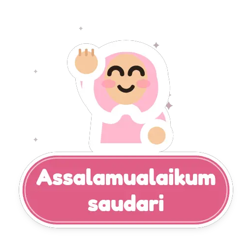 sticker WhatsApp animasi "Assalamualaikum saudari" oleh @soulblade