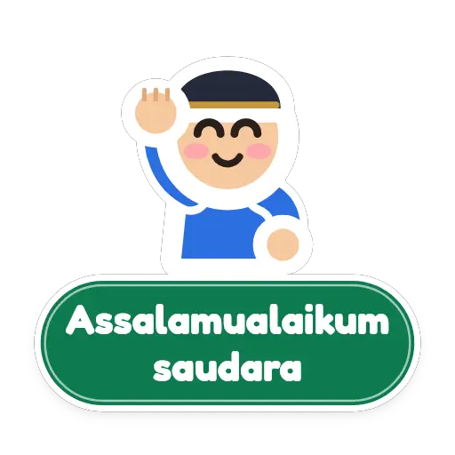 sticker WhatsApp animasi "Assalamualaikum saudara" oleh @soulblade