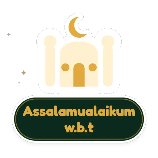 sticker WhatsApp animasi "Assalamualaikum warahmatullahi wabarakatuh" oleh @soulblade